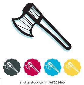 Lumberjack Axe Icon - Illustration