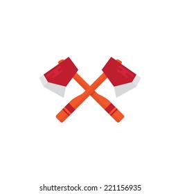 Lumberjack axes crossed