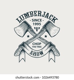 Lumberjack Axes Illustration