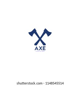 Lumberjack axes logo icon