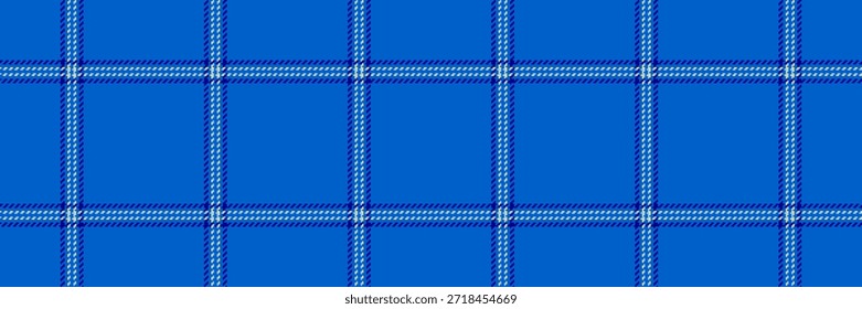 Vector sin costuras de fondo de leñador, tela de patrón de tartán de boda. Elegante textura textil a cuadros en paleta de colores azul e índigo.