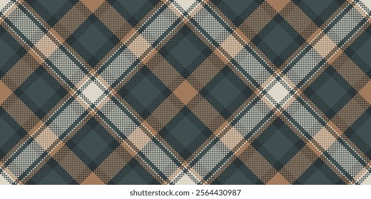 Lumberjack background texture tartan, trendy textile check vector. Rural plaid pattern seamless fabric in pastel and dark colors palette.