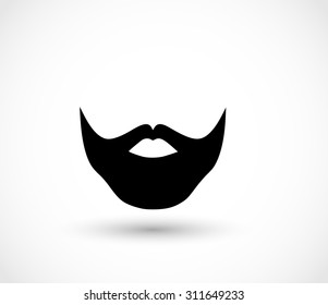 Lumberjack beard icon vector