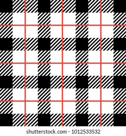 Lumberjack. Black, white, striped cell with red stripes