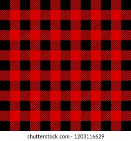 Lumberjack Buffalo Plaid  Pattern. Red and Black Lumberjack.