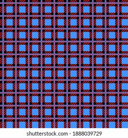 Lumberjack Buffalo Plaid Seamless Pattern in Red Blue Black colores. Vector buffalo plaid background.