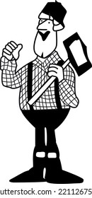 Lumberjack Clipart (Editable file) - Vector Illustration