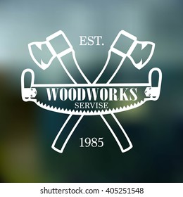 Lumberjack design vintage label