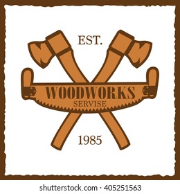 Lumberjack design vintage label