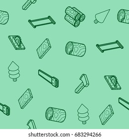 lumberjack flat outline isometric pattern