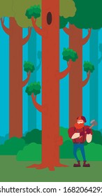 Lumberjack Flat Vector Hight Quality