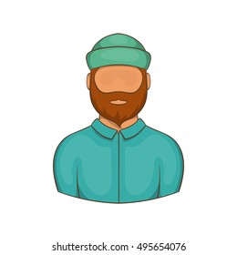 Lumberjack icon. Cartoon illustration of lumberjack vector icon for web design