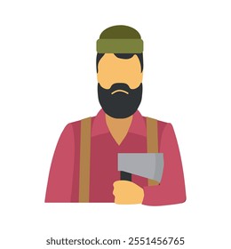 Lumberjack icon clipart avatar logotype isolated illustration