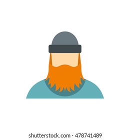 Lumberjack icon in flat style isolated on white background. Employee symbol vector illustration