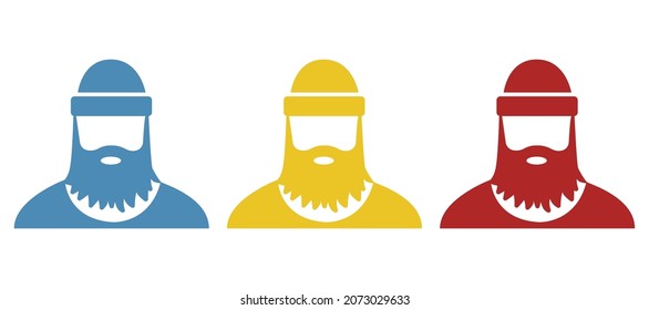 lumberjack icon on a white background, vector illustration