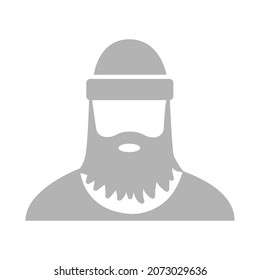 lumberjack icon on a white background, vector illustration