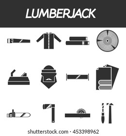 Lumberjack icon set