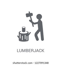 Lumberjack icon. Trendy Lumberjack logo concept on white background from Professions collection. Suitable for use on web apps, mobile apps and print media.