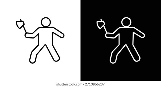 Iconos de leñador. iconos de vector de dibujo de línea