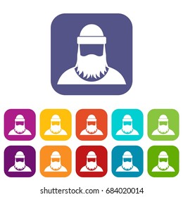 Lumberjack icons set