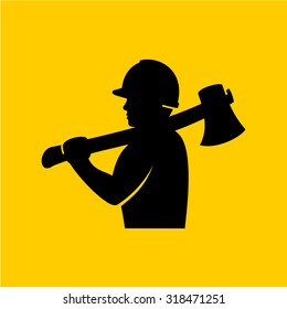 Lumberjack icons vector