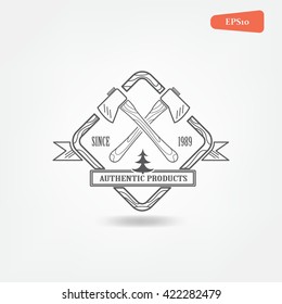 lumberjack logo , axe , vector graphics