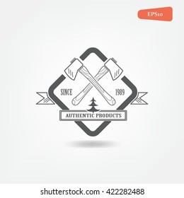 lumberjack logo , axe , vector graphics
