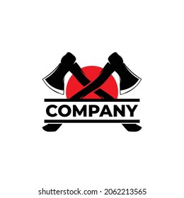 Lumberjack logo design template inspiration