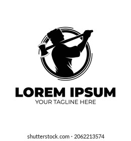 Lumberjack logo design template inspiration
