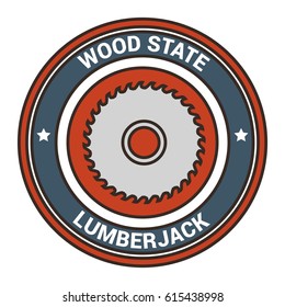 Lumberjack logo design template isolated on white