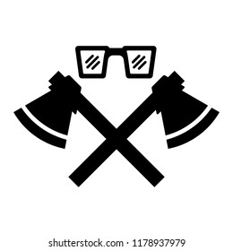 Lumberjack Logo. Timber Icon. Logging Symbol. Vector Eps 08.