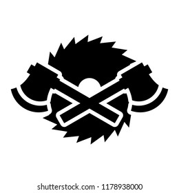 Lumberjack Logo. Timber Icon. Logging Symbol. Vector Eps 08.