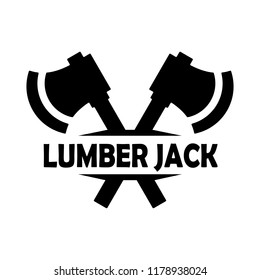 Lumberjack Logo. Timber Icon. Logging Symbol. Vector Eps 08.