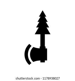 Lumberjack Logo. Timber Icon. Logging Symbol. Vector Eps 08.