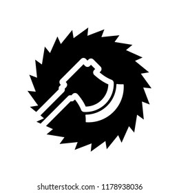Lumberjack Logo. Timber Icon. Logging Symbol. Vector Eps 08.
