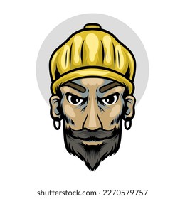 Lumberjack man mascot cartoon illustration