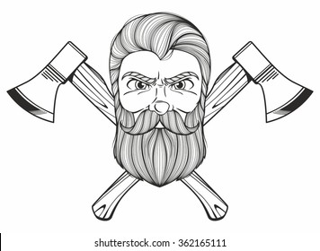 Lumberjack Mascot Stock Vector (Royalty Free) 362165111 | Shutterstock