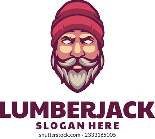Vector de diseño del logotipo de la mascota de Lumberjack