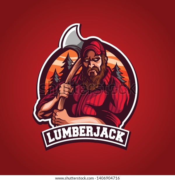 Lumberjack Mascot Logo Ready Use Your Stock Vector (Royalty Free ...