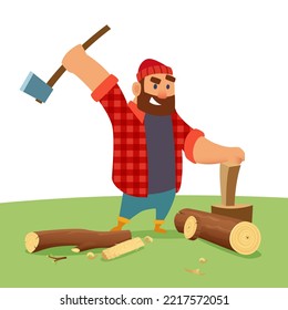 737 Strong Bearded Woodcutter Character Images, Stock Photos & Vectors ...