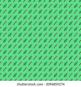 Lumberjack pattern seamless Wood and ax. feller background Christmas tree and axes