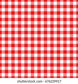 Lumberjack plaid pattern in red and black. Seamless vector pattern. Simple vintage textile design.