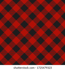 Lumberjack plaid pattern. Vector illustration. Textile template. Seamless background.