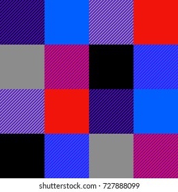 Lumberjack plaid seamless pattern vector. Pattern with multicolored squares