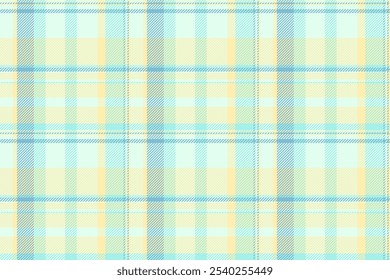 Lumberjack plaid seamless textile, sketching background check pattern. Room texture tartan fabric vector in yellow and light colors palette.