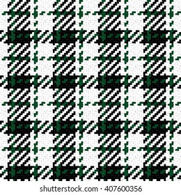 Lumberjack Seamless Black and White Vector Pattern. Trendy Hipster Style Background. Tartan and Buffalo Check Plaid Pattern. Vector illustration.