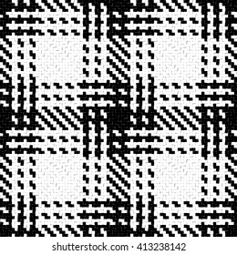 Lumberjack Seamless Black and White Vector Pattern. Trendy Hipster Style Background. Tartan and Buffalo Check Plaid Pattern. Vector illustration.