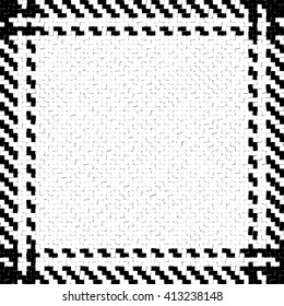 Lumberjack Seamless Black and White Vector Pattern. Trendy Hipster Style Background. Tartan and Buffalo Check Plaid Pattern. Vector illustration.