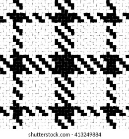 Lumberjack Seamless Black and White Vector Pattern. Trendy Hipster Style Background. Tartan and Buffalo Check Plaid Pattern. Vector illustration.