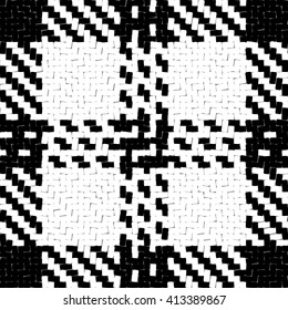 Lumberjack Seamless Black and White Vector Pattern. Trendy Hipster Style Background. Tartan and Buffalo Check Plaid Pattern. Vector illustration.